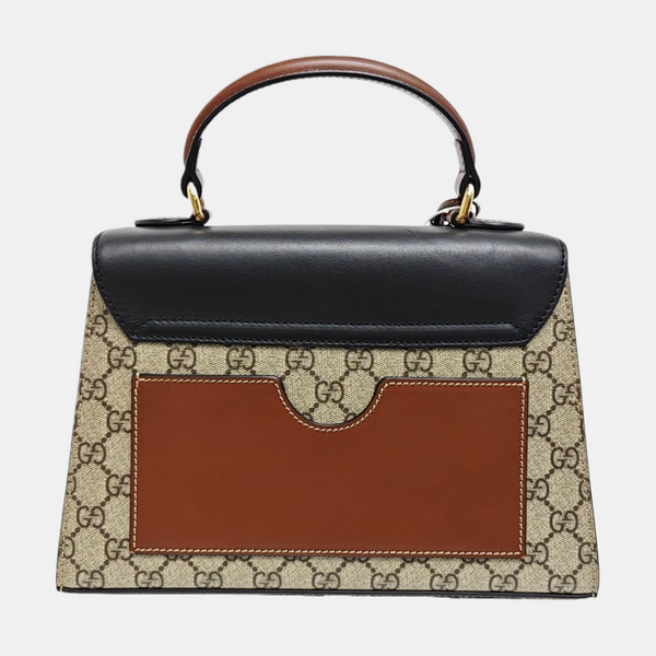 Padlock Small Monogram Coated Canvas Beige