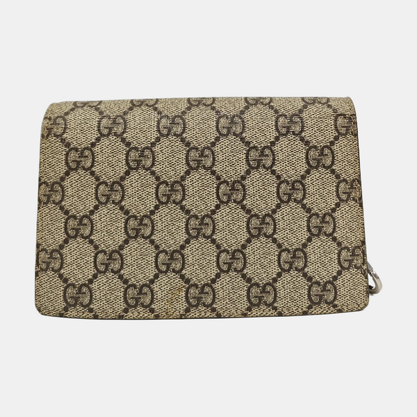 Dionysus Super Mini Monogram Coated Canvas Beige