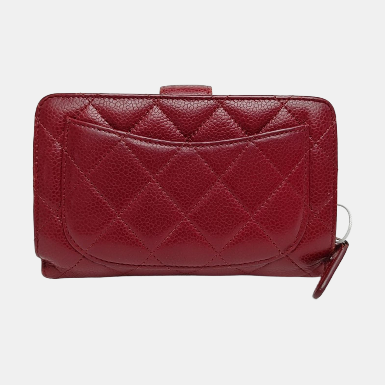 Quilted Grained Calfskin Wallet Red