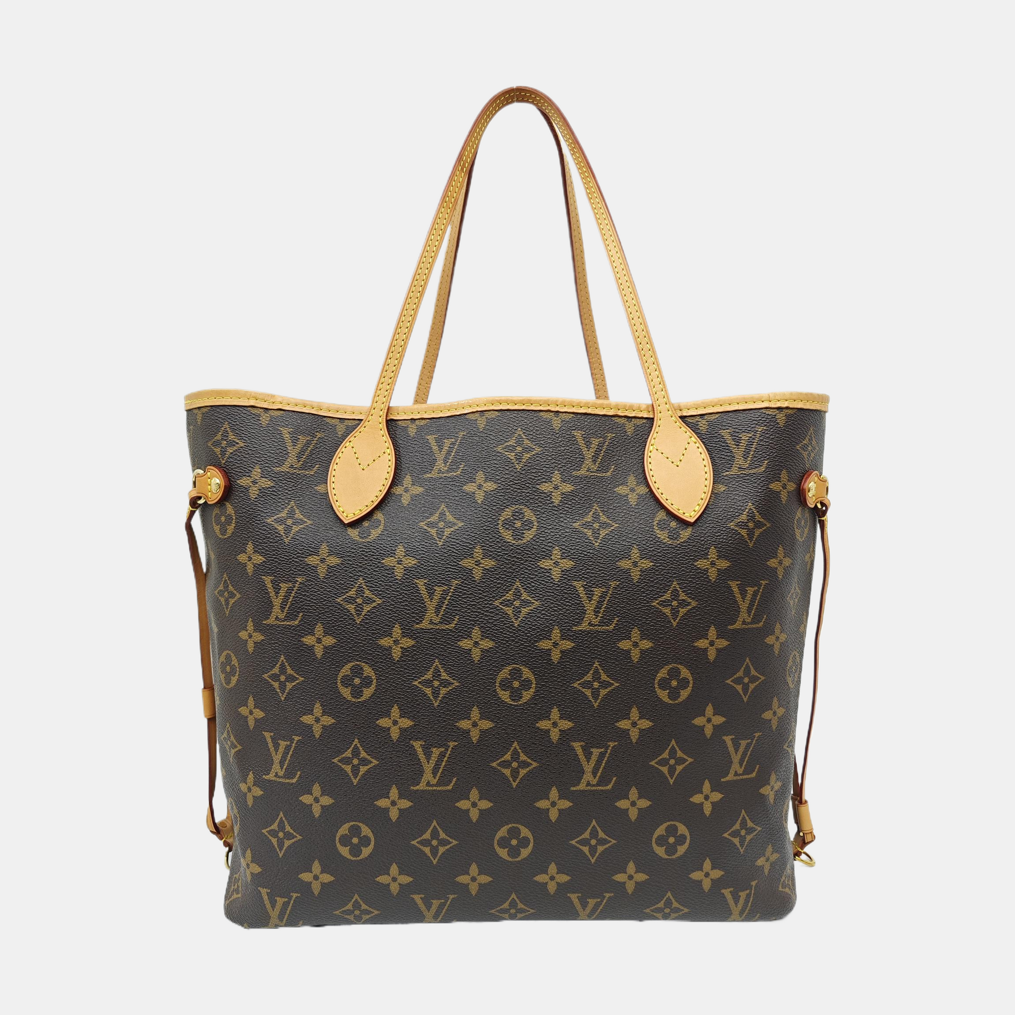 NEVERFULL MM Monogram Coated Canvas Brown
