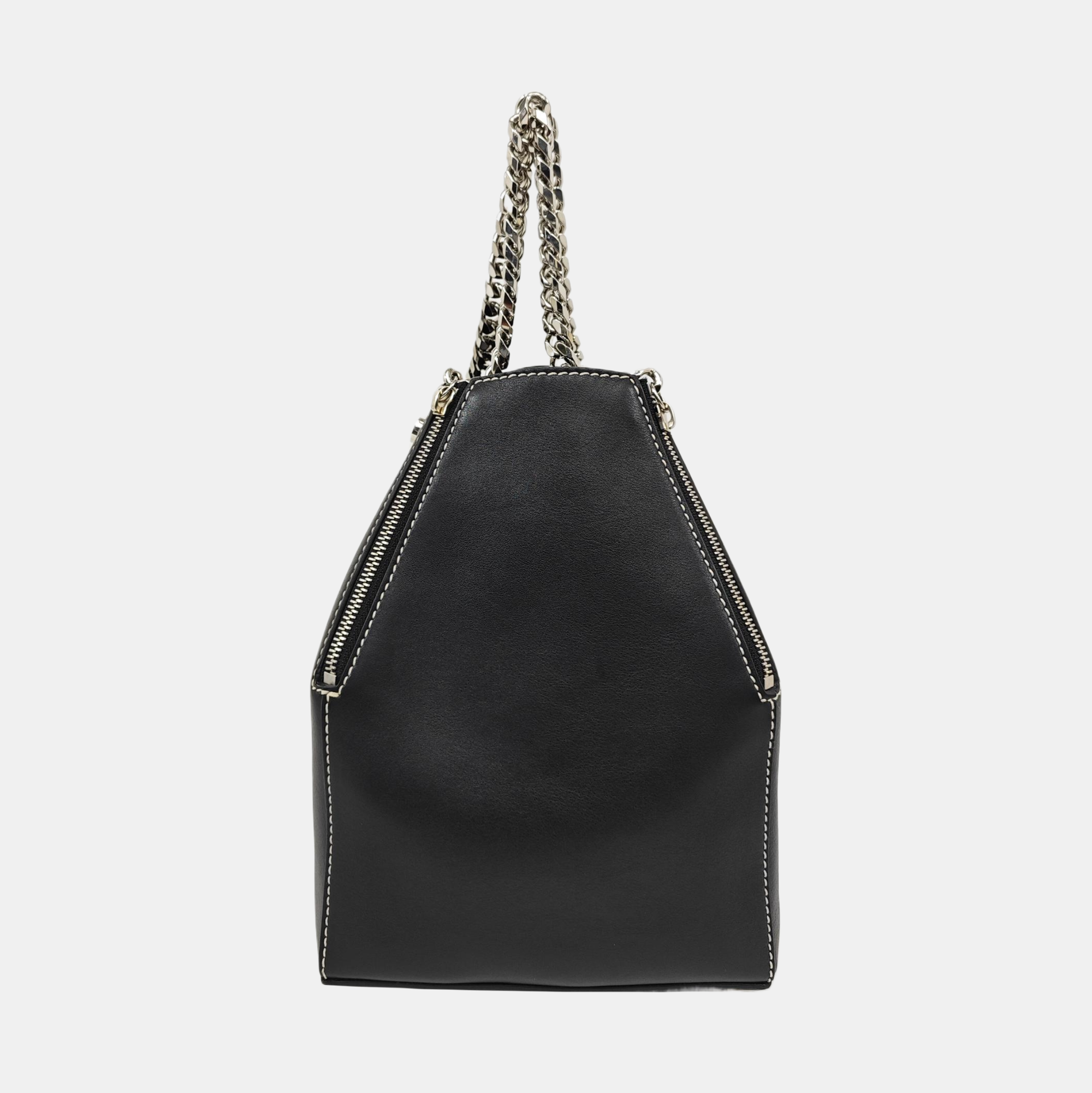 Calfskin Top Handle Bag Black