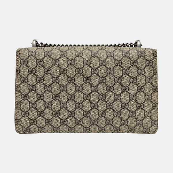 Dionysus Small Monogram Coated Canvas Beige