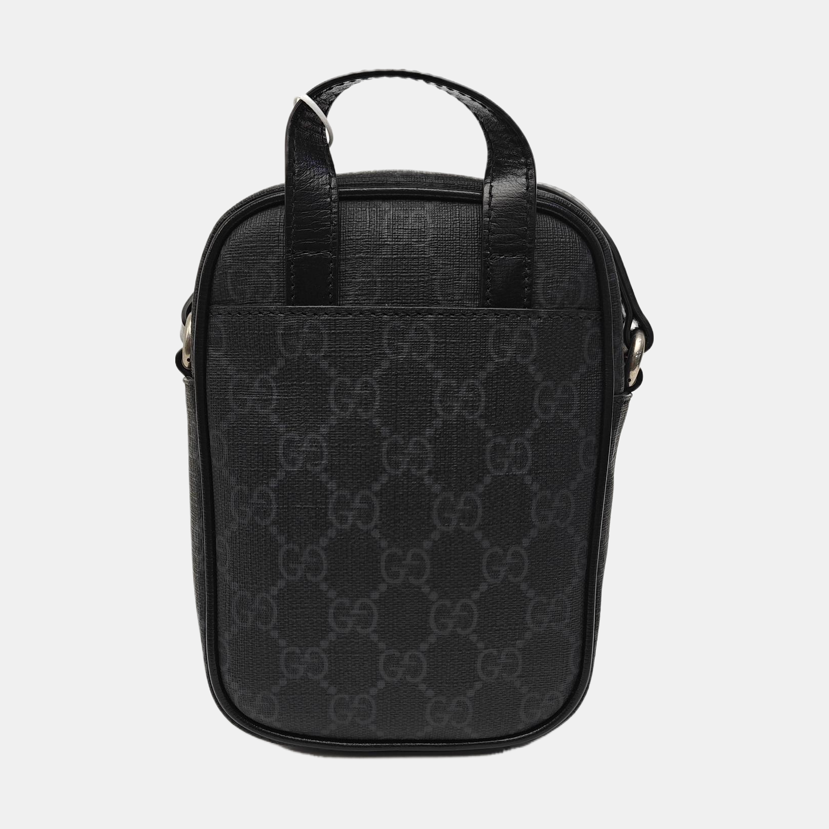 Coated Canvas Shoulder Bag Mini Black