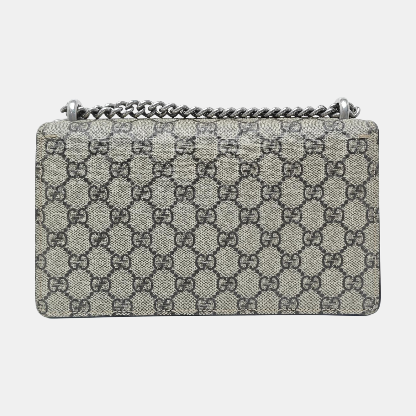 Dionysus Small Monogram Coated Canvas Beige