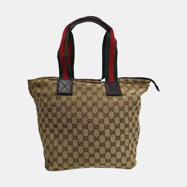 Monogram Canvas Top Handle Bag Brown