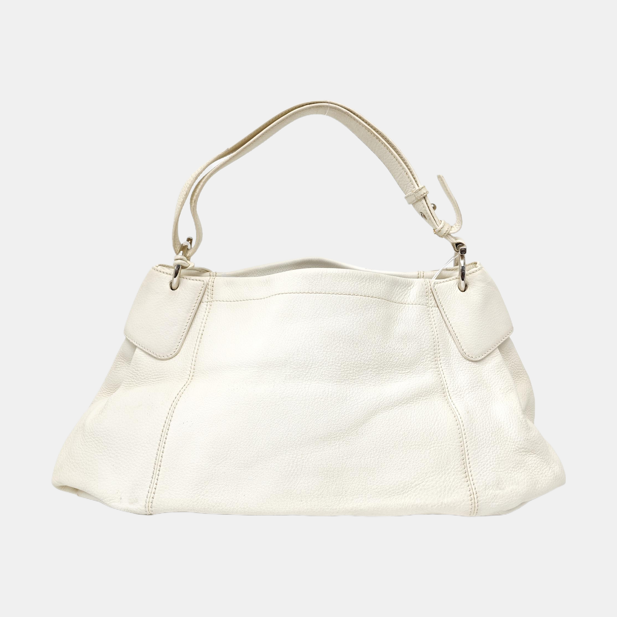 Calfskin Top Handle Bag White