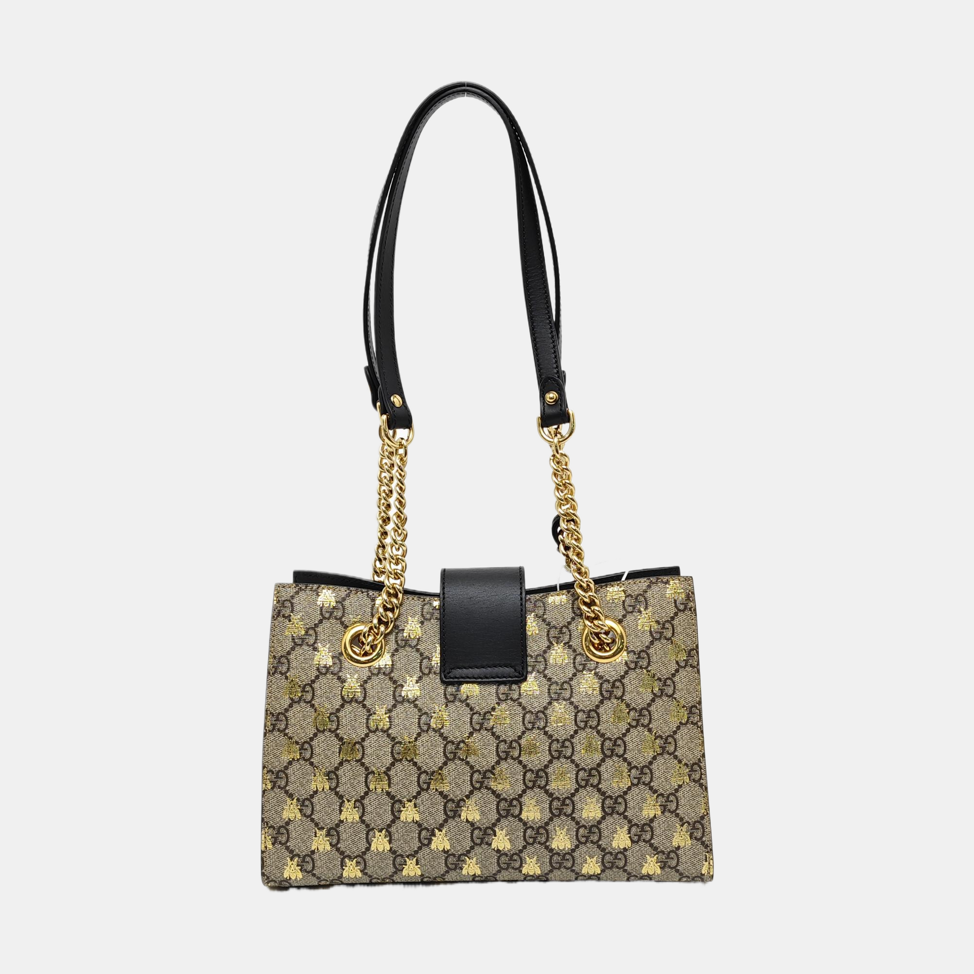 Padlock Small Monogram Coated Canvas Beige