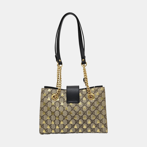 Padlock Small Monogram Coated Canvas Beige