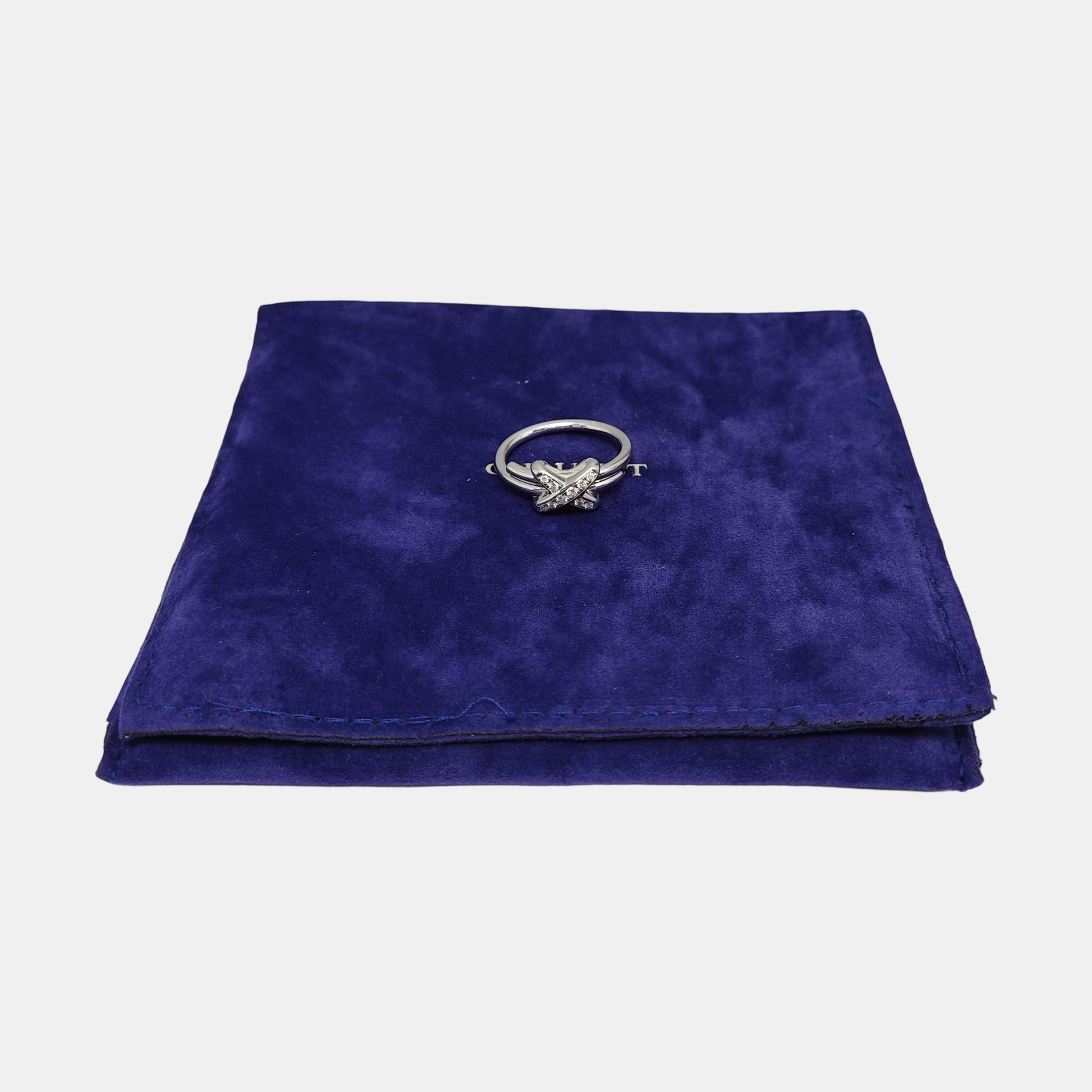 Jeux De Liens 18k White Gold Silver Ring EU 54