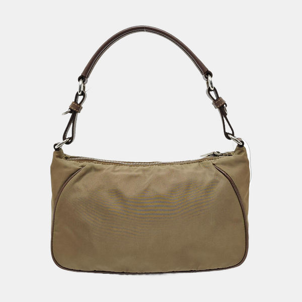 Nylon Shoulder Bag Beige
