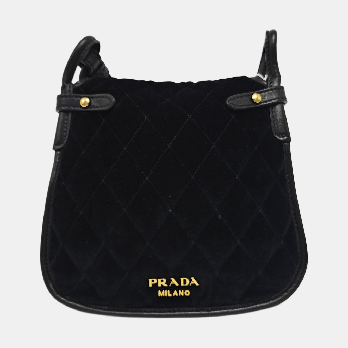 Belt Bag Quilted Velvet Black
