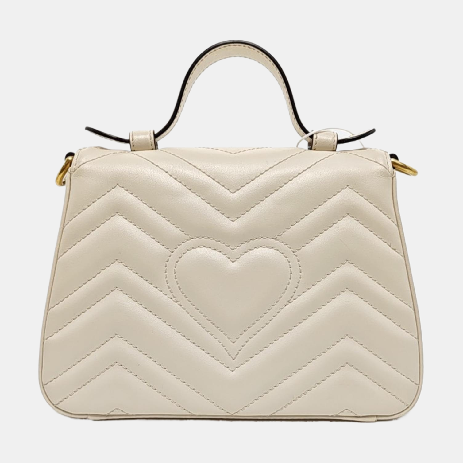 GG Marmont Mini Quilted Calfskin White