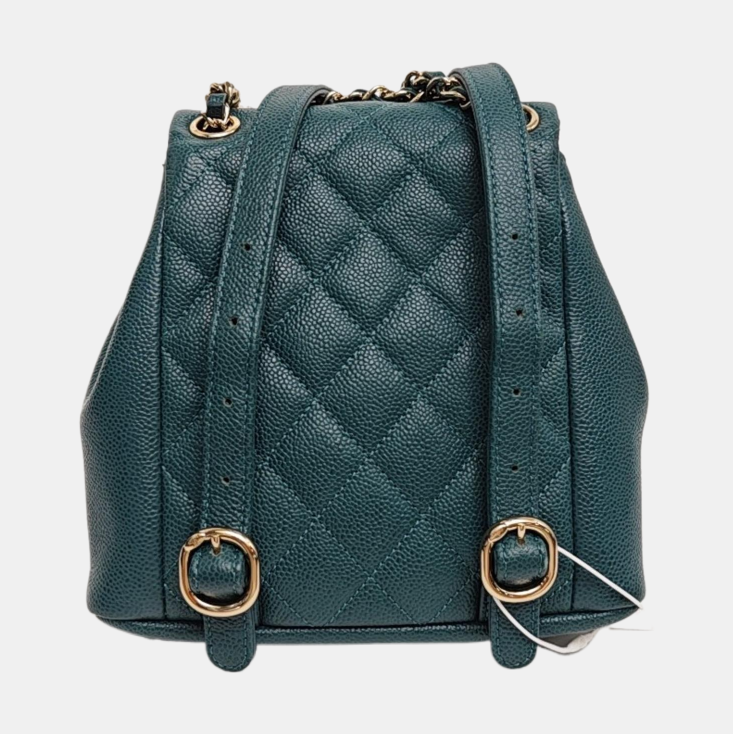 DUMA Small Quilted Grained Calfskin Green