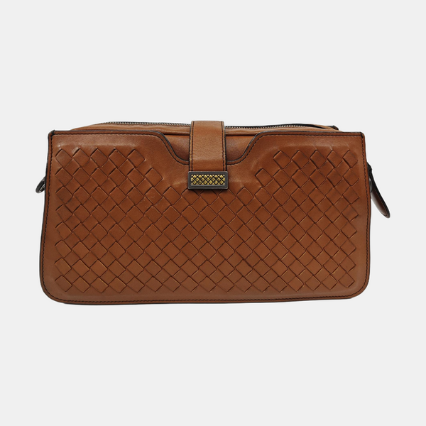Calfskin Shoulder Bag Brown