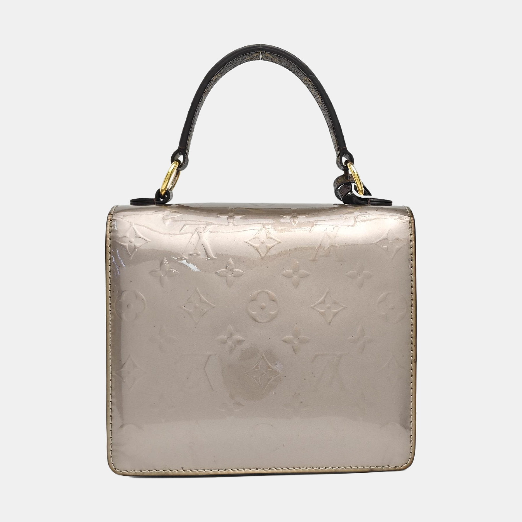 SPRING STREET Monogram Patent Leather Gray