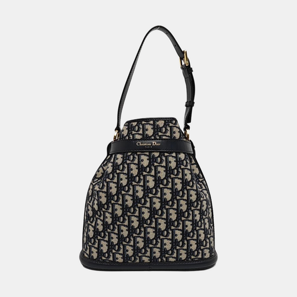 C'est Dior Medium Oblique Canvas Blue