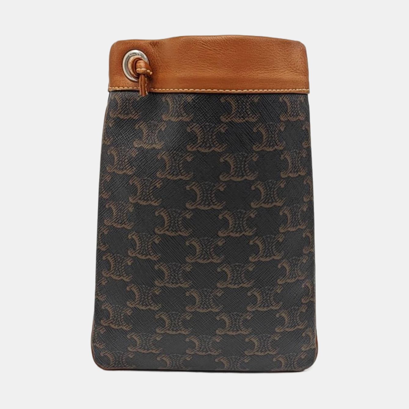 TRIOMPHE Small Coated Canvas Brown