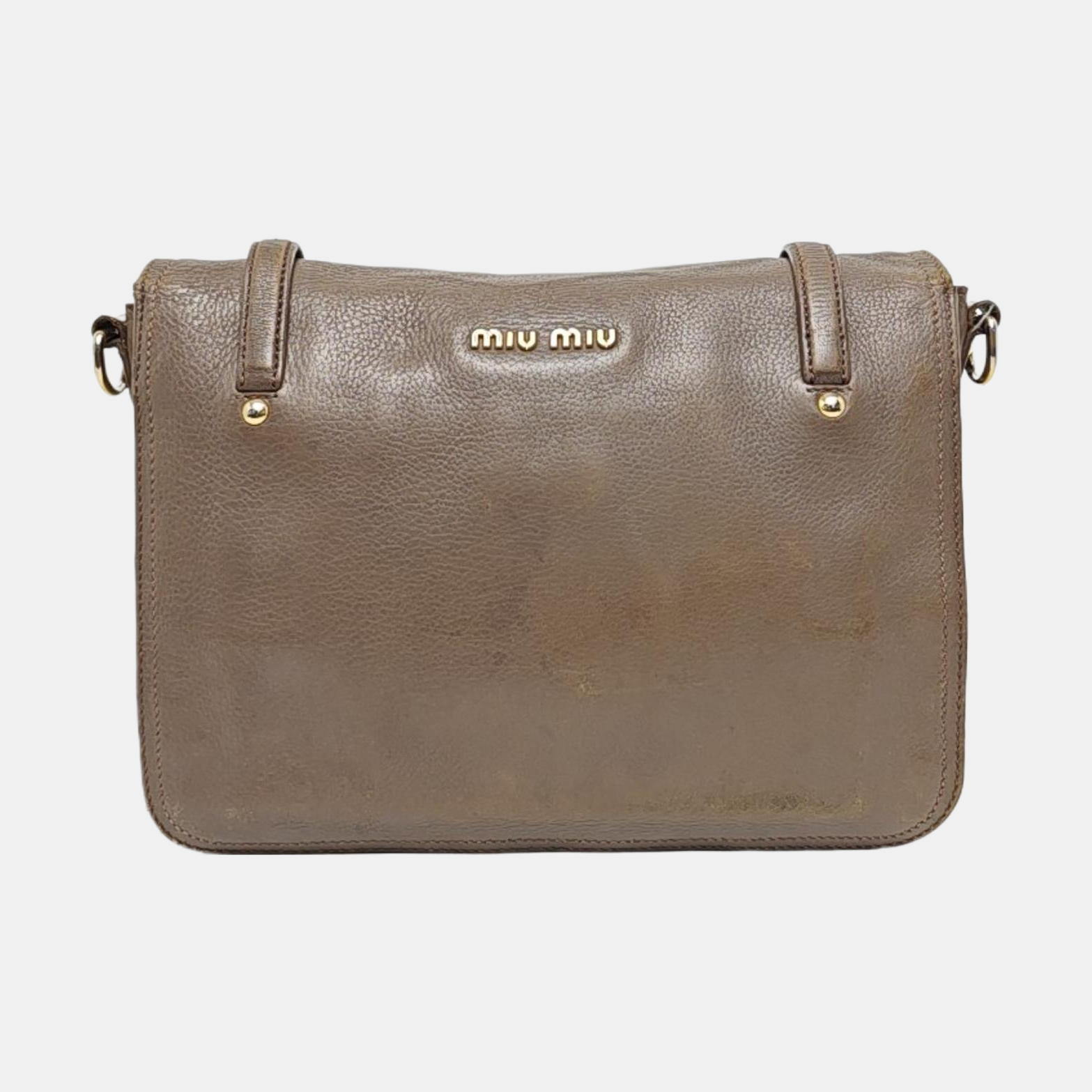 Calfskin Shoulder Bag Gray