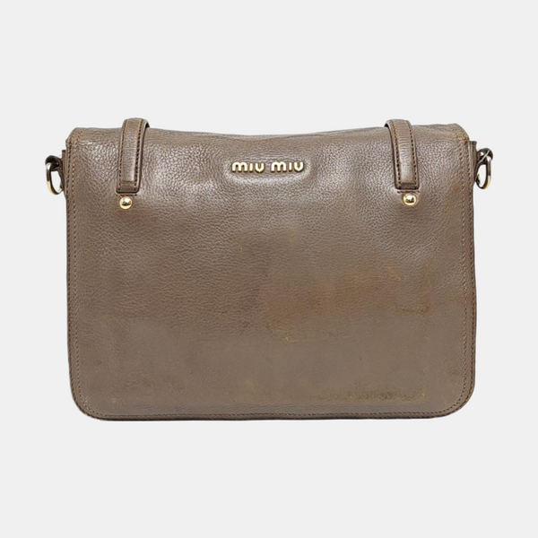 Calfskin Shoulder Bag Gray