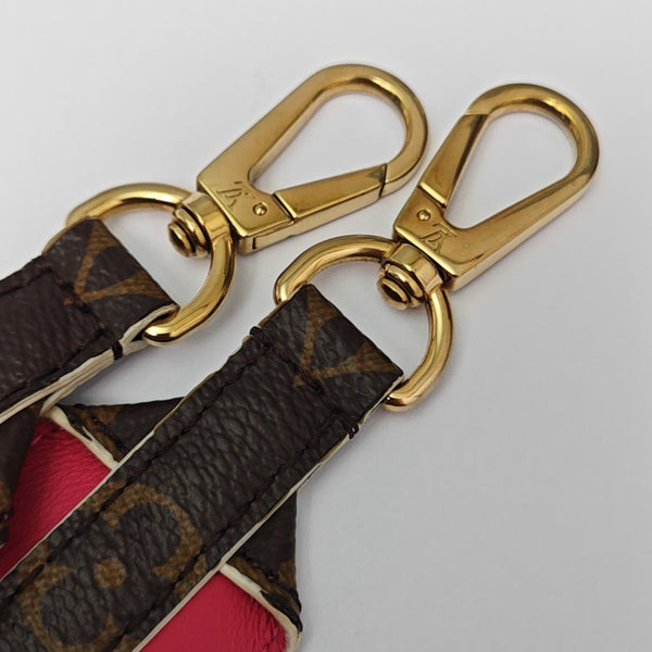 Monogram Coated Canvas Bag Strap Brown