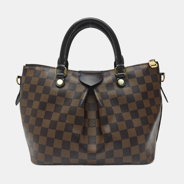 SIENA Damier Ebene Coated Canvas Brown