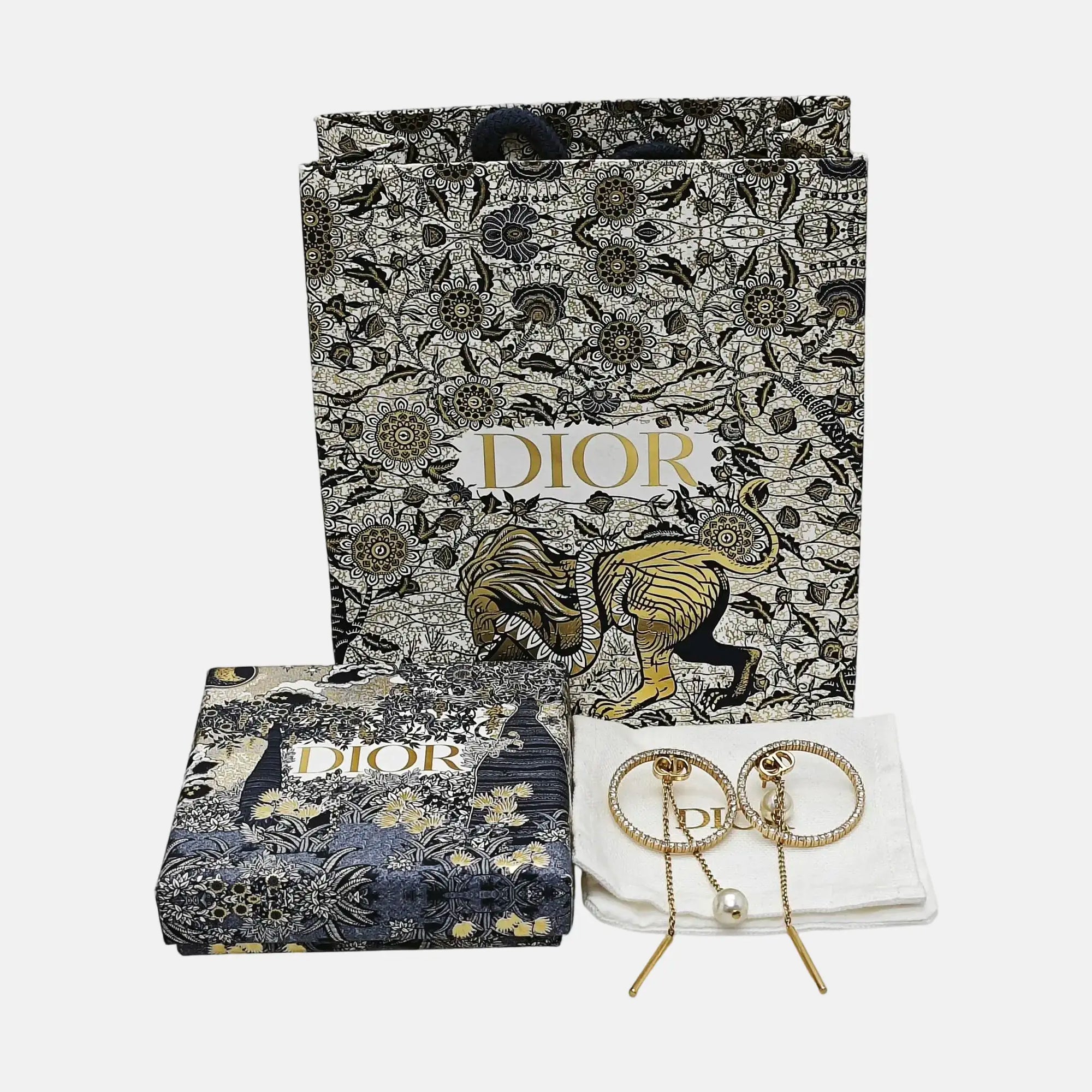 Dior Tribales Metal Gold Earrings
