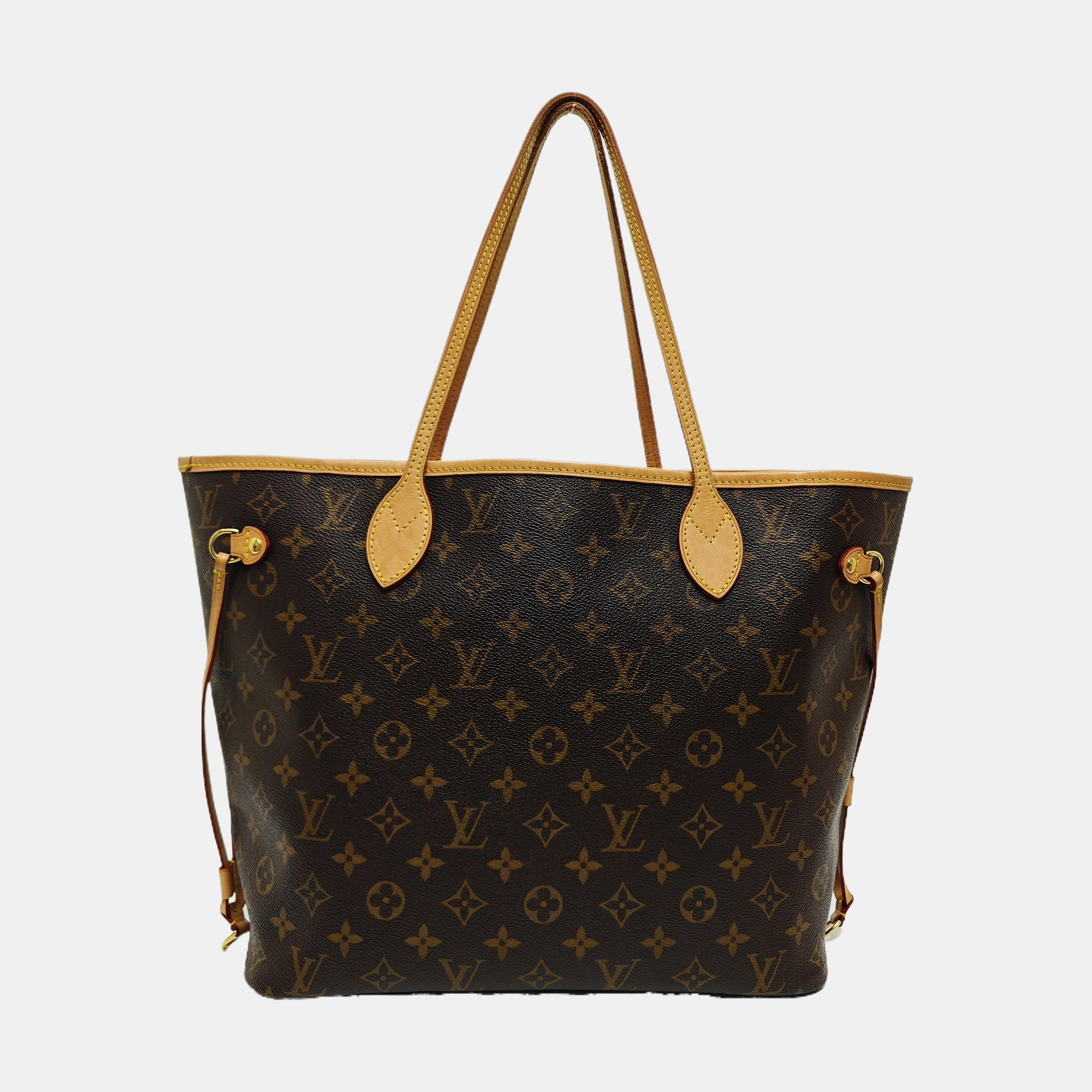 NEVERFULL MM Monogram Coated Canvas Brown