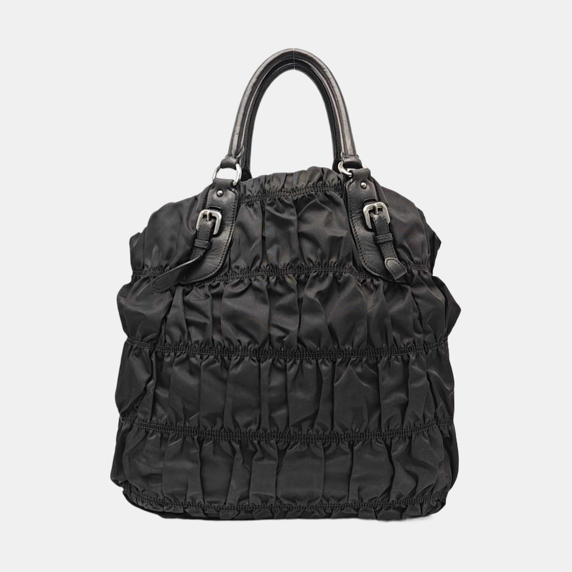 Gaufre Quilted Nylon Black