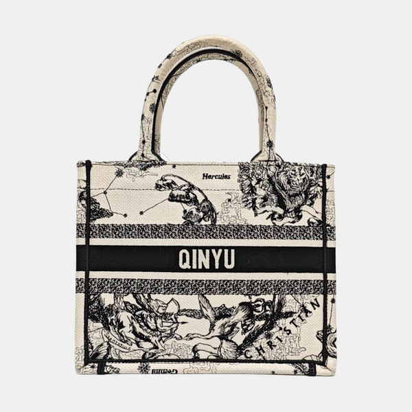 Authenticated pre-owned  Book Tote Small Canvas White - Tote Bag at Looply