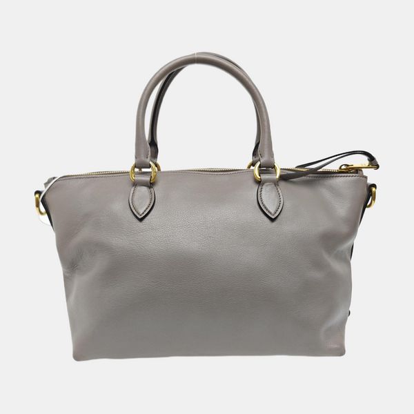 Calfskin Tote Bag Gray