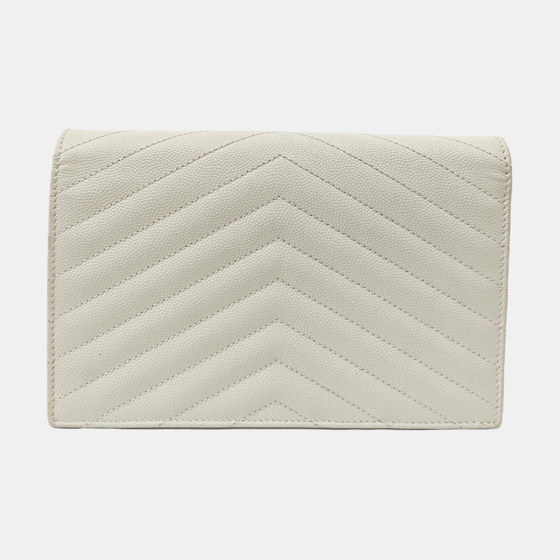 MONOGRAM WOC Chevron Calfskin White