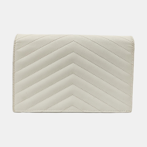 MONOGRAM WOC Chevron Calfskin White