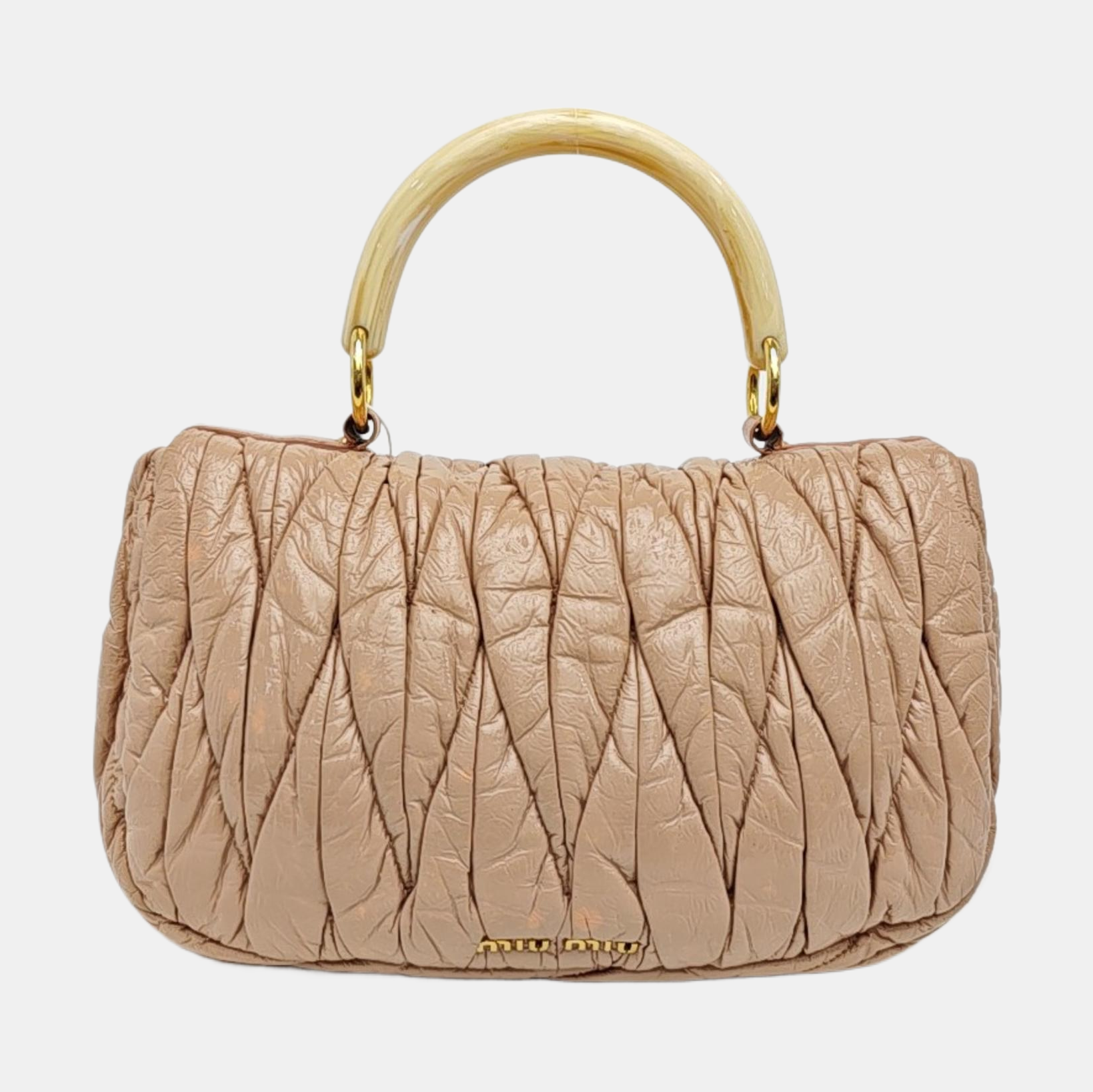 Patent Leather Top Handle Bag Pink