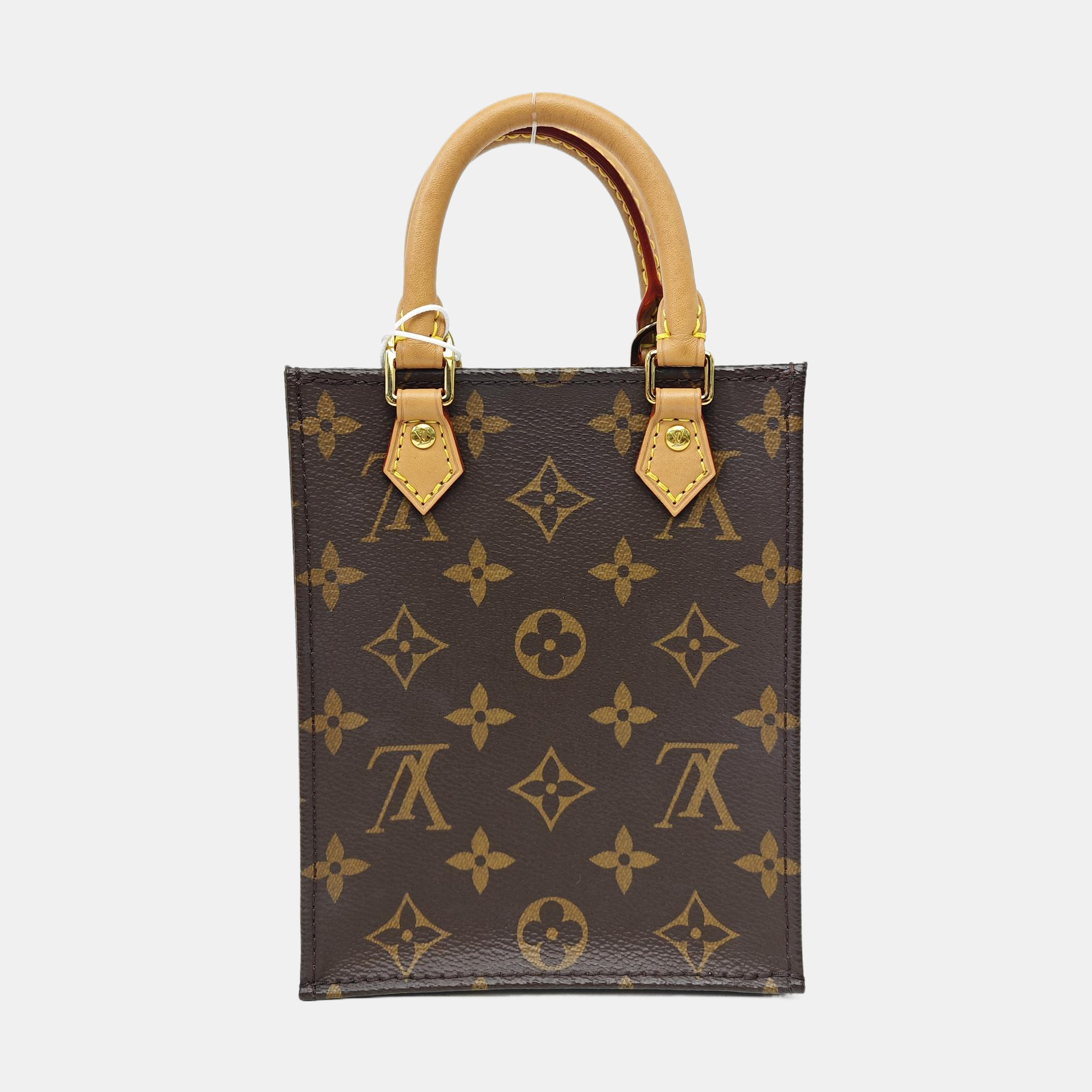 SAC PLAT Mini Monogram Coated Canvas Brown
