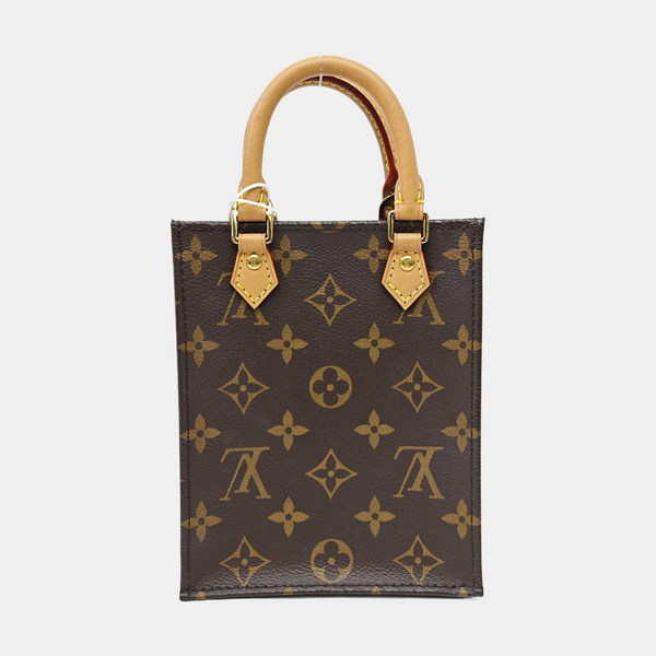SAC PLAT Mini Monogram Coated Canvas Brown