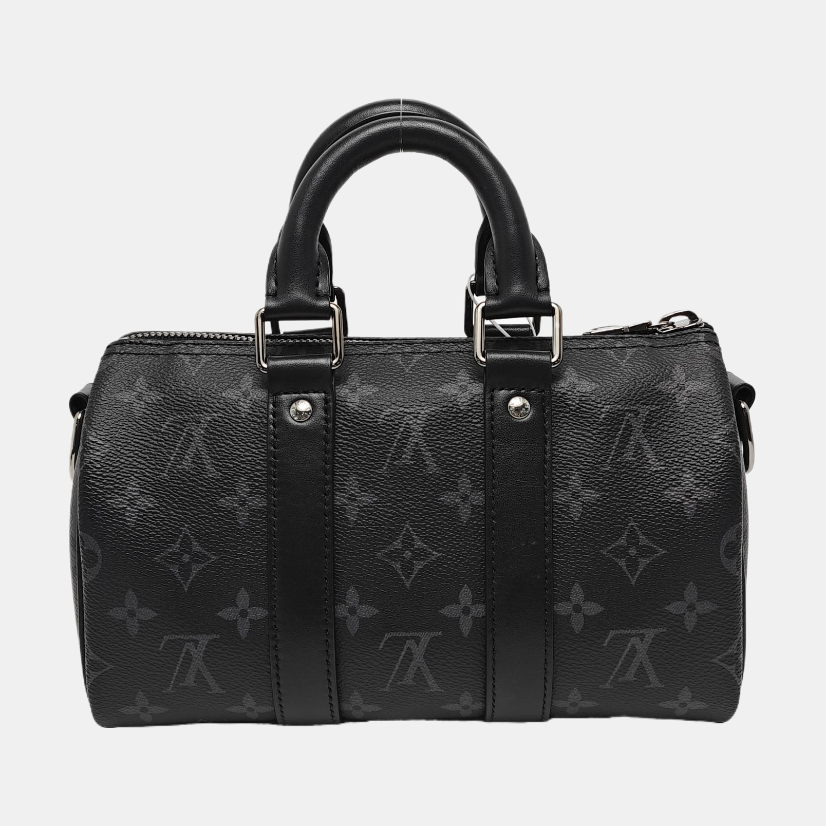 KEEPALL 25 Monogram Coated Canvas Black