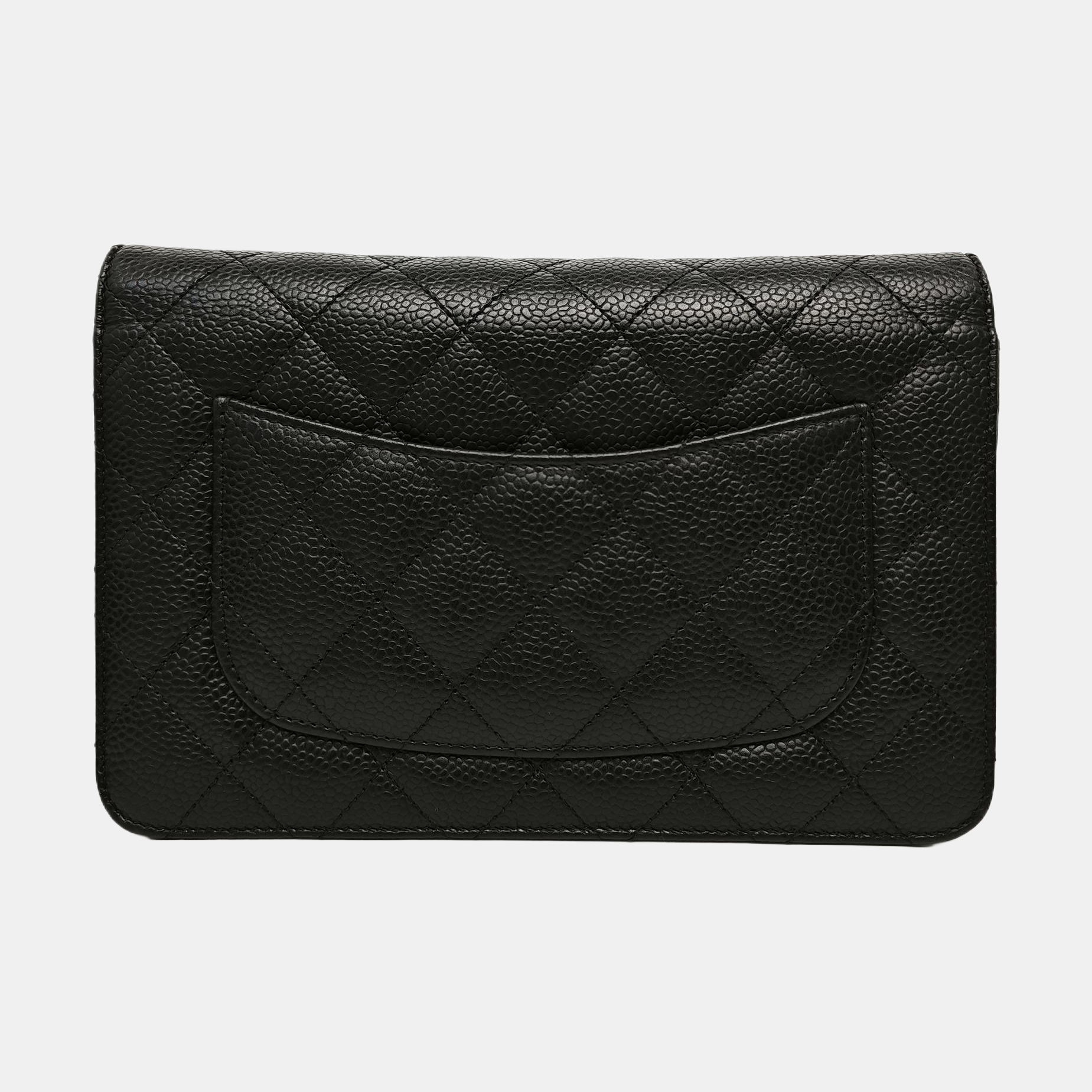 WOC Quilted Grained Calfskin Black