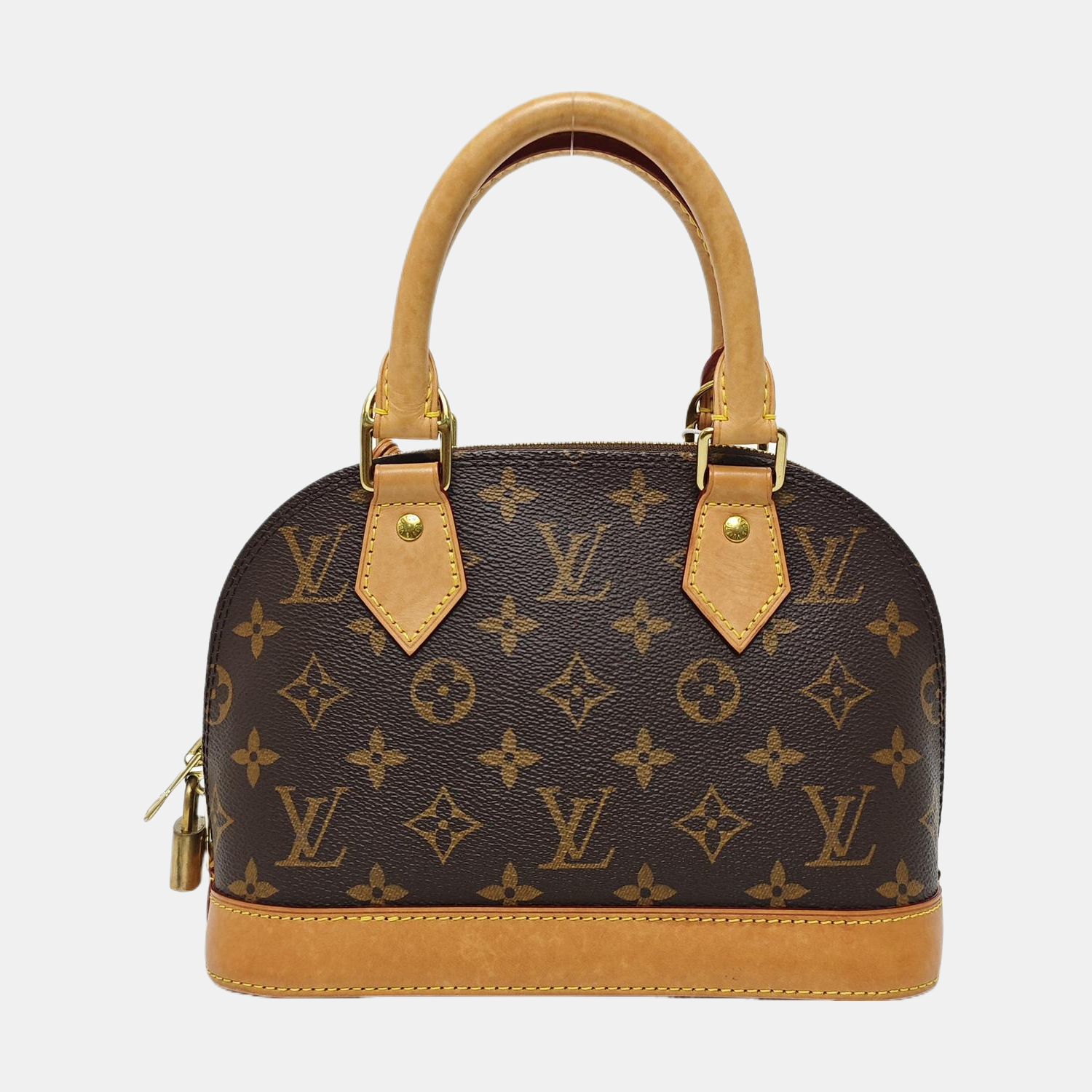 ALMA BB Monogram Coated Canvas Brown