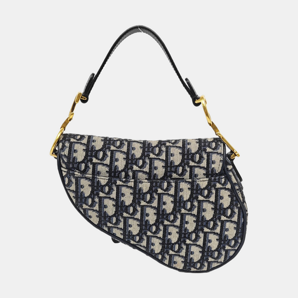 Saddle Mini Oblique Canvas Blue