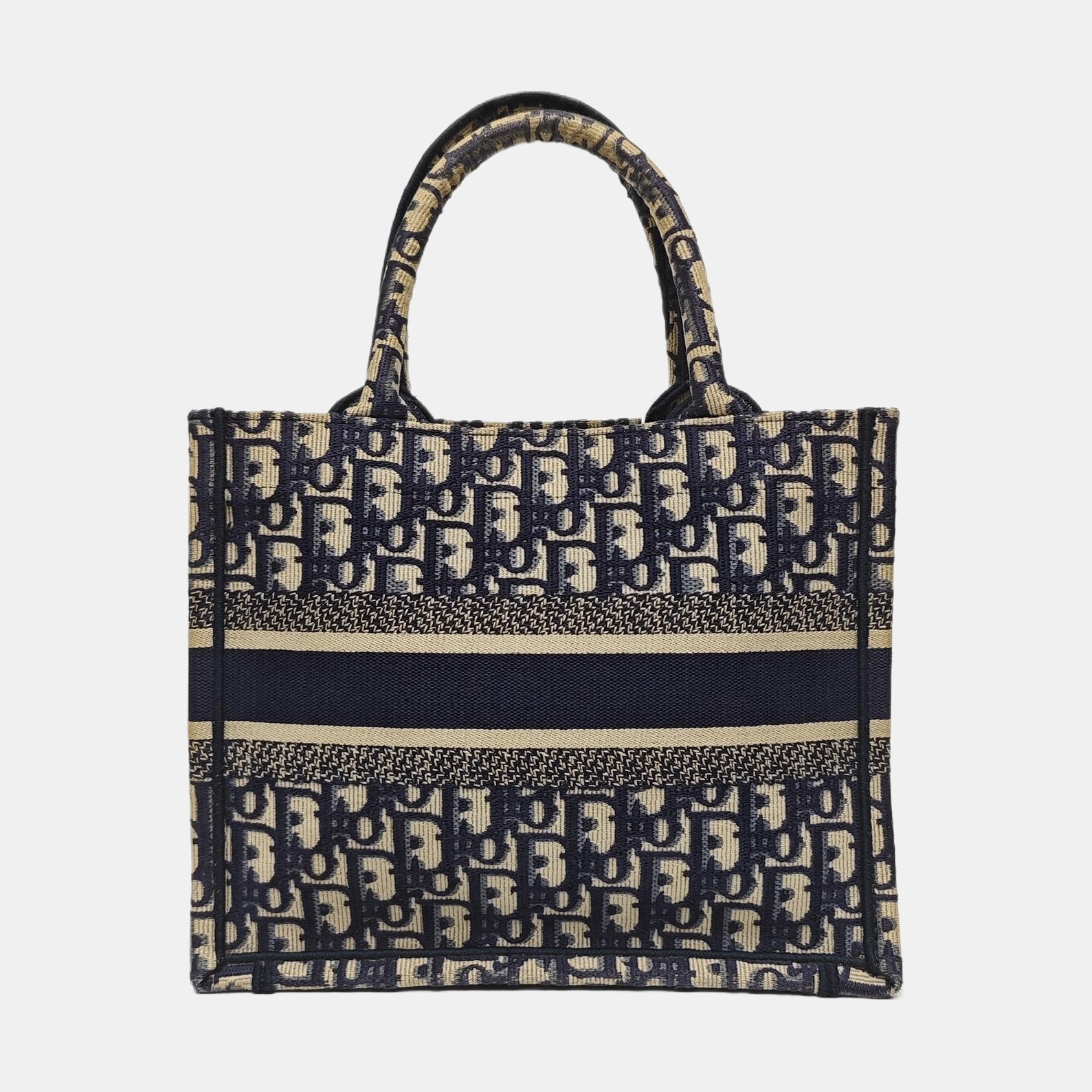 Book Tote Small Oblique Canvas Blue