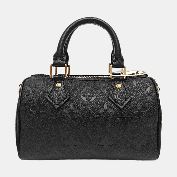 SPEEDY Nano Monogram Calfskin Black