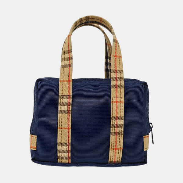Fabric Top Handle Bag Blue