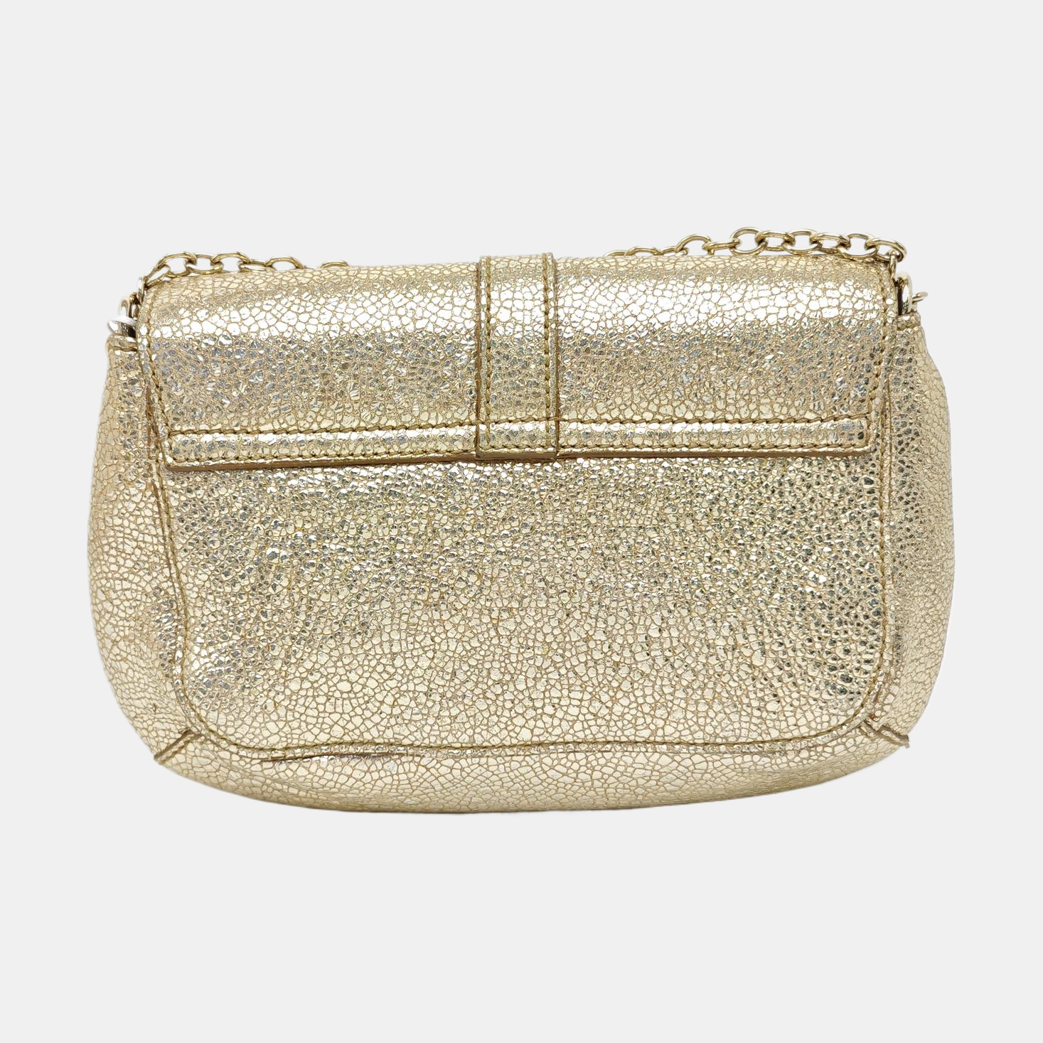 Special Material Shoulder Bag Gold