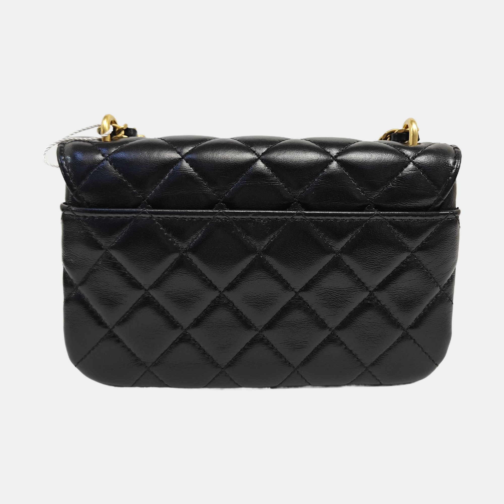 Quilted Lambskin Shoulder Bag Black