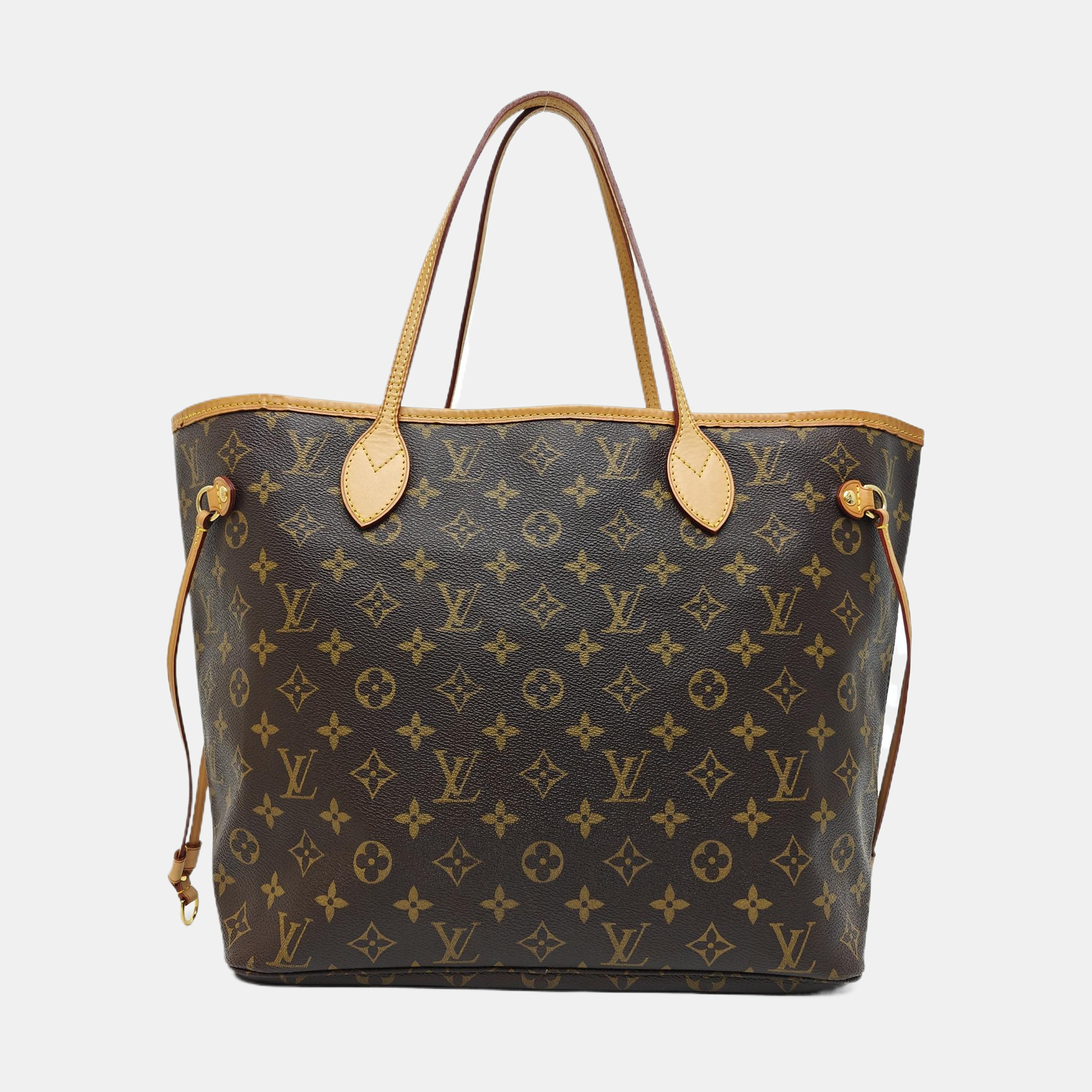 NEVERFULL MM Monogram Coated Canvas Brown