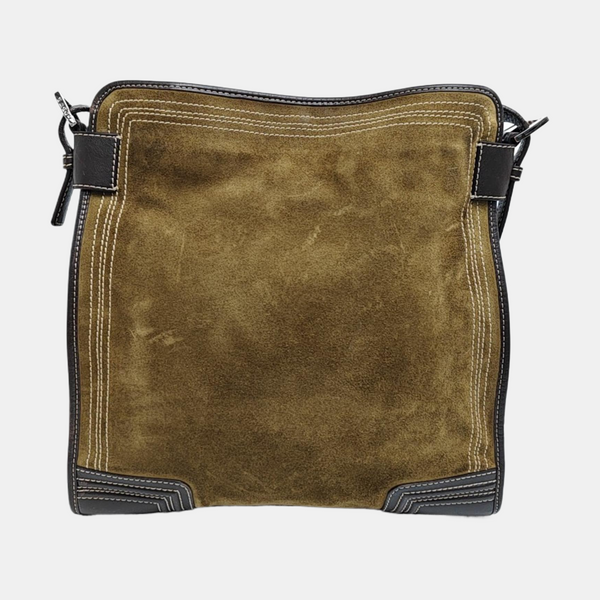 Suede Shoulder Bag Green