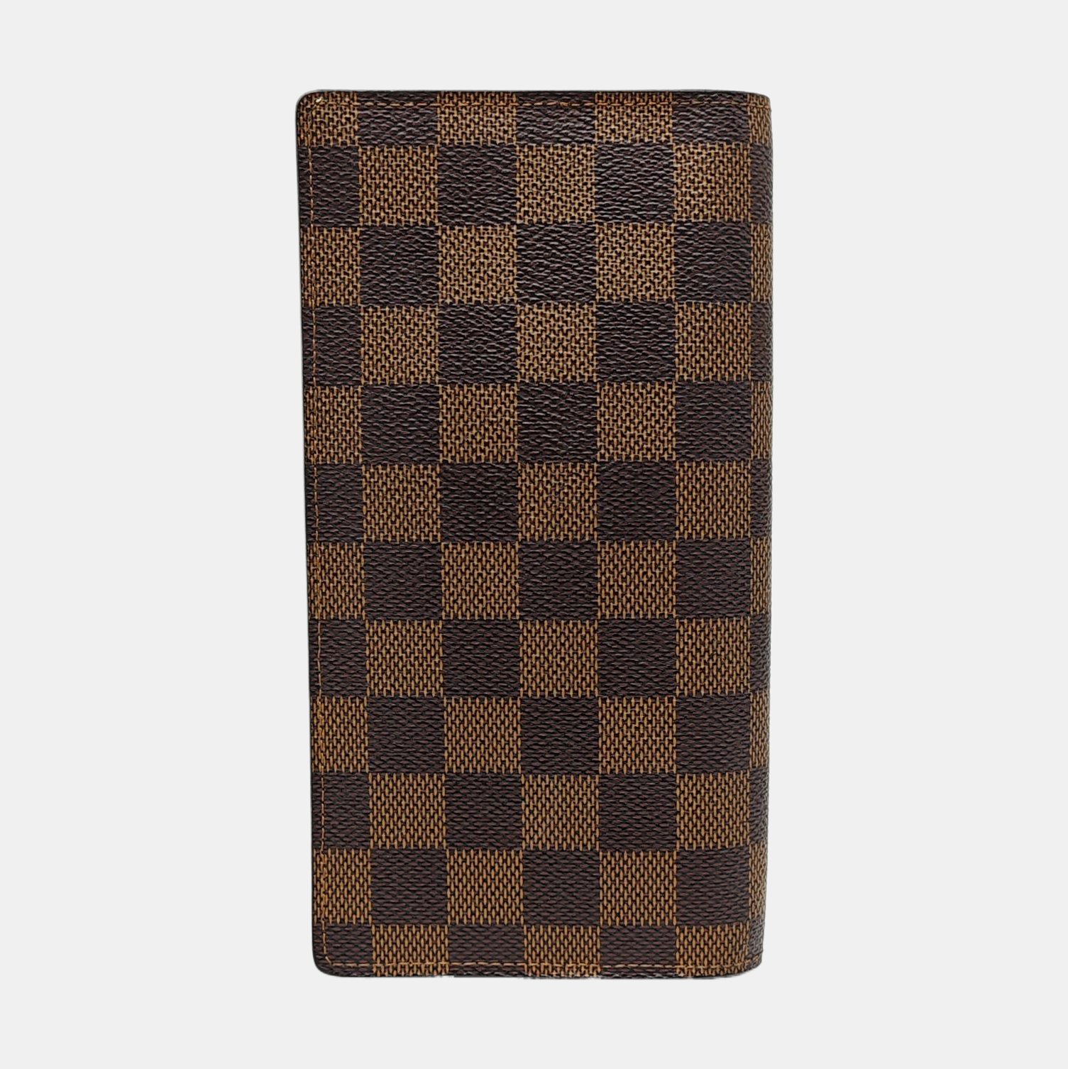 JAMES Damier Ebene Coated Canvas Brown