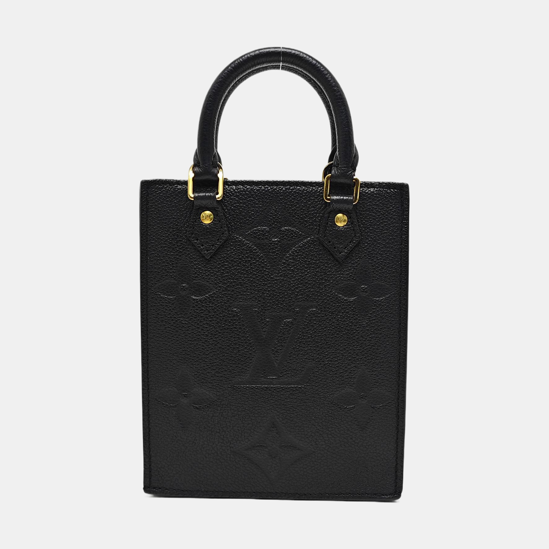 SAC PLAT Mini Calfskin Black