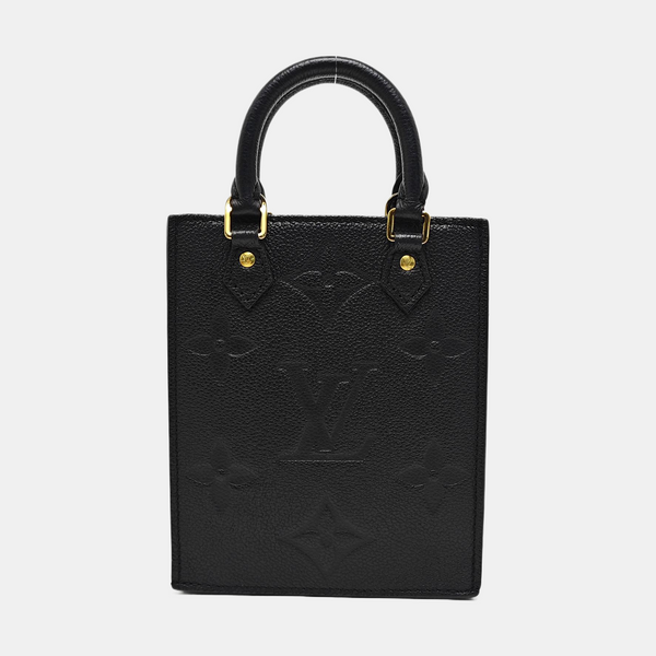SAC PLAT Mini Calfskin Black