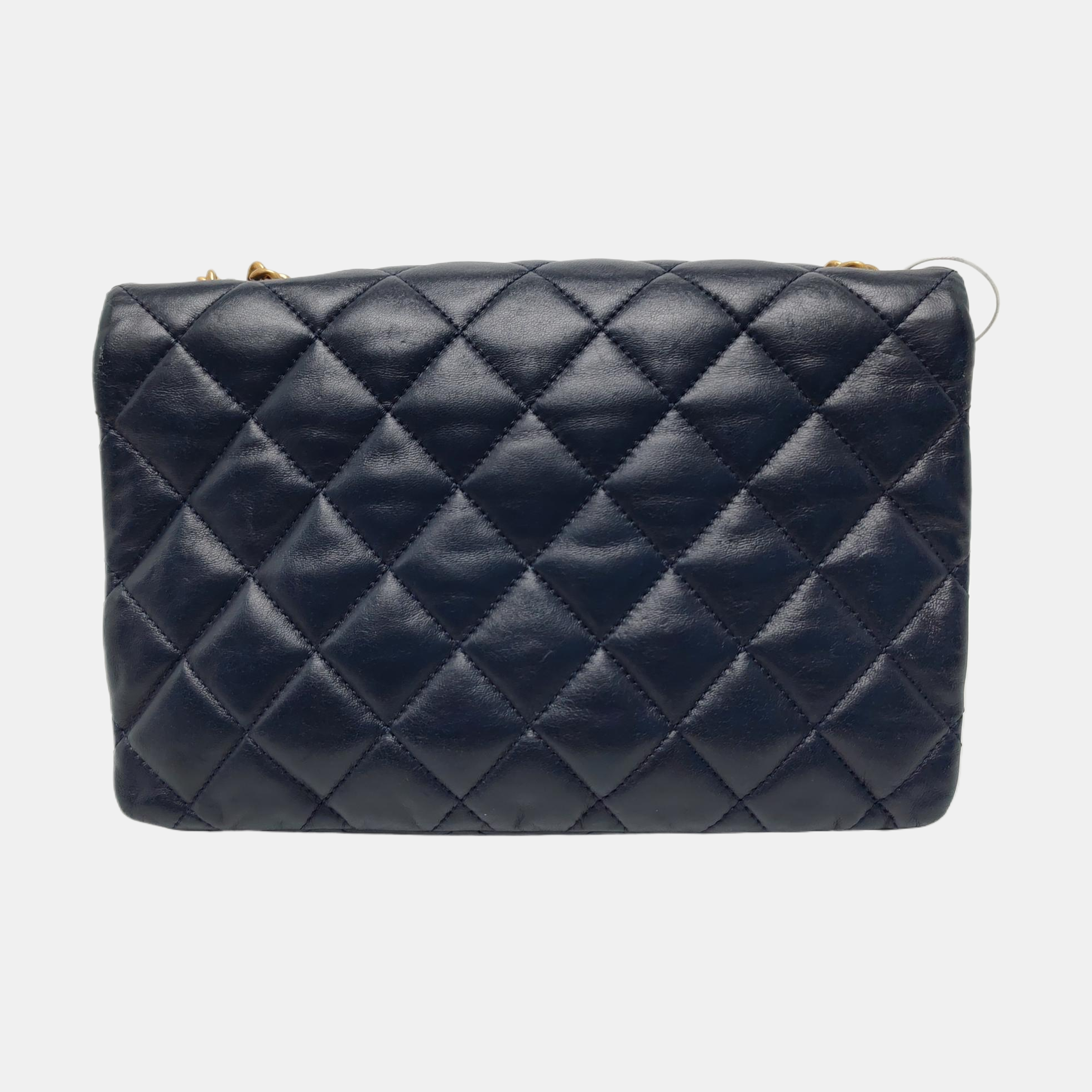 Authenticated pre-owned  CLASSIC FLAP Quilted Lambskin Blue - Crossbody Bag at Looply